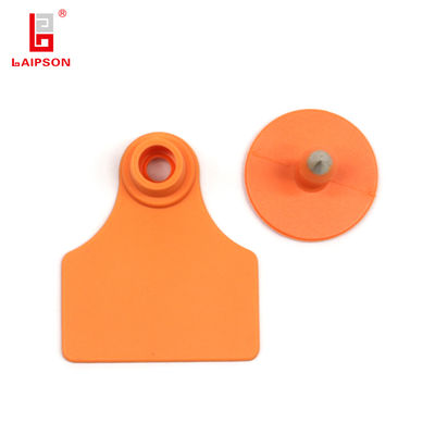 48mm Plastic Pig Ear Tags for Farm Tracking with Visible Laser Marking In Yellow