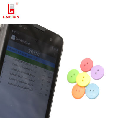20mm UHF Waterproof Washable Rfid Clothing Tag Dimple Nfc Button For Inventory Check