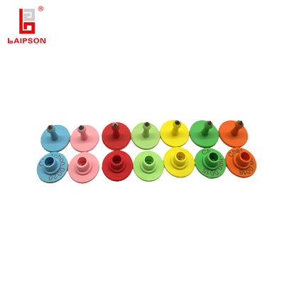 Livestock 28*22*2mm Custom Button Ear Tags Laser Printing Number