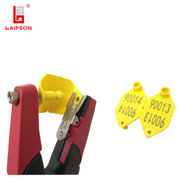 35MM Laser Numbered Rfid Sheep Tags Double Livestock ID Tracking