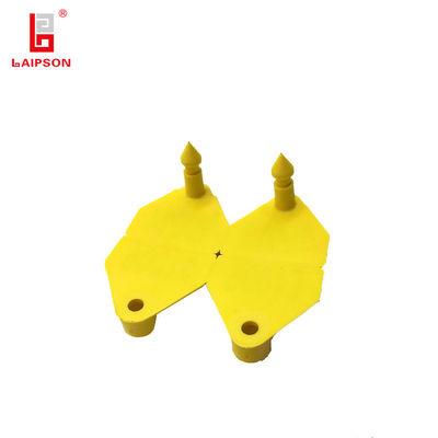 35MM Laser Numbered Rfid Sheep Tags Double Livestock ID Tracking